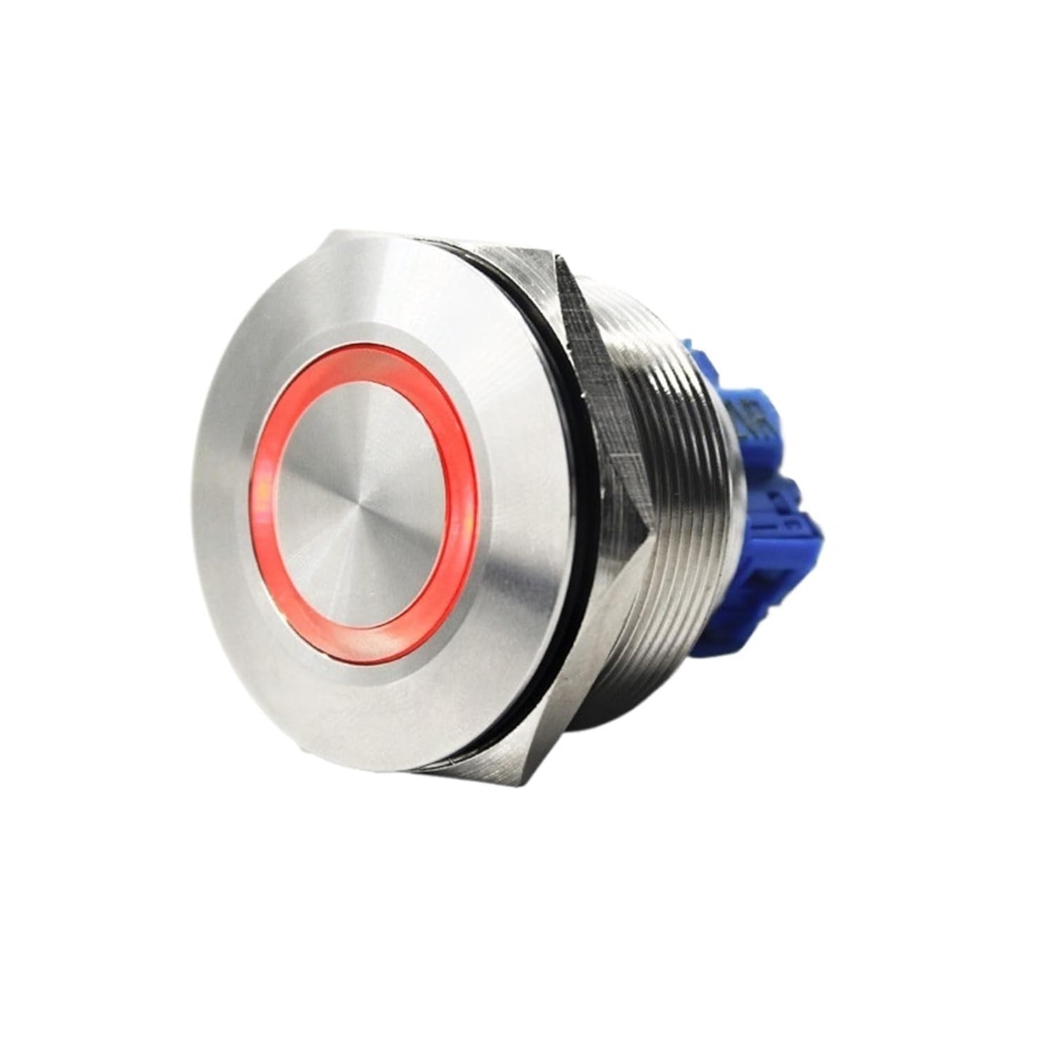 1PCS 30mm 1NO 1NC Metal Stainless Steel Waterproof Latch Doorbell Speaker LED Button Switch Car Car Engine Start Computer Power Supply(Multi,24V)