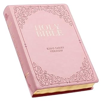 KJV Holy Bible, Giant Print Full-size Faux Leather Red Letter Edition - Thumb Index & Ribbon Marker, King James Version, Pink (KJV Full Size GP Editions)