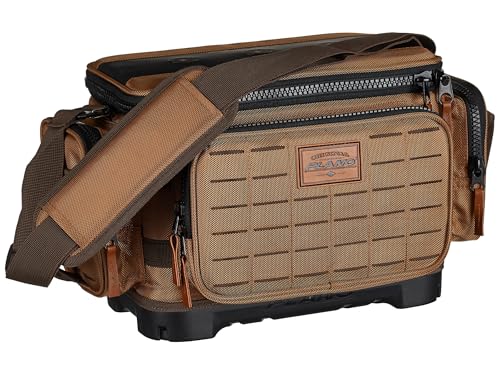 Plano Guide Series 3600 Tackle Bag, Medium, Beige 1680 Denier Fabric with Waterproof Base, Includes 5 Stowaway Utility Boxes, Premium Fishing Storage for Baits & Lures