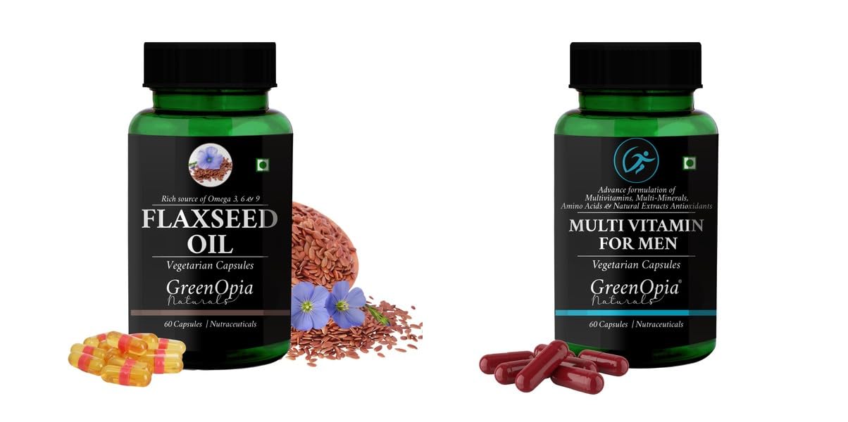 Flax Seed Oil Multivitamins For Men Wellness Daily Vitality 60 CAPSULES-image-9