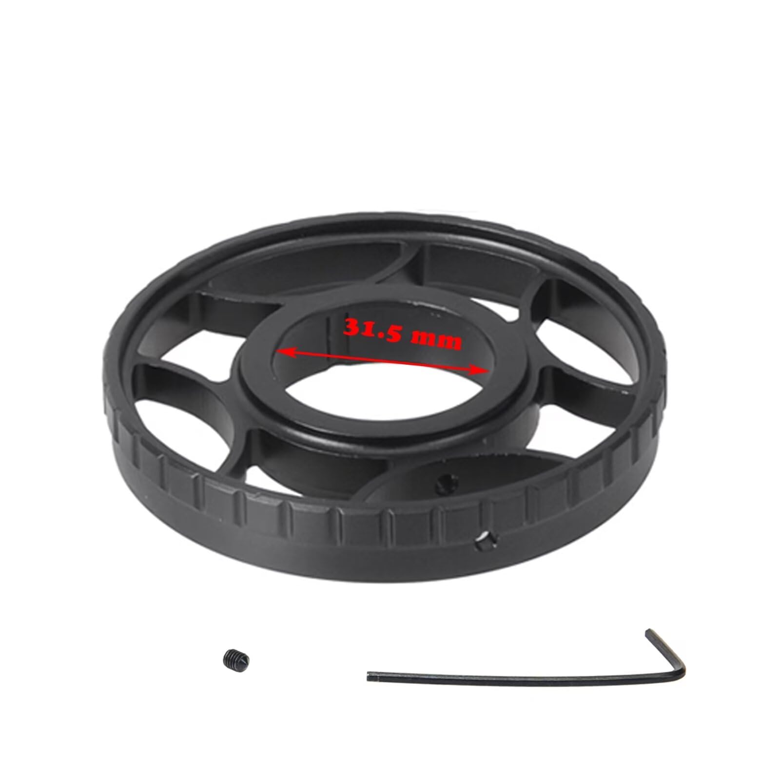 WestHunter Optics Add-on Index Wheel, Side Parallax Wheel for Riflescopes | Black, Round, 31.5mm Inner Diameter