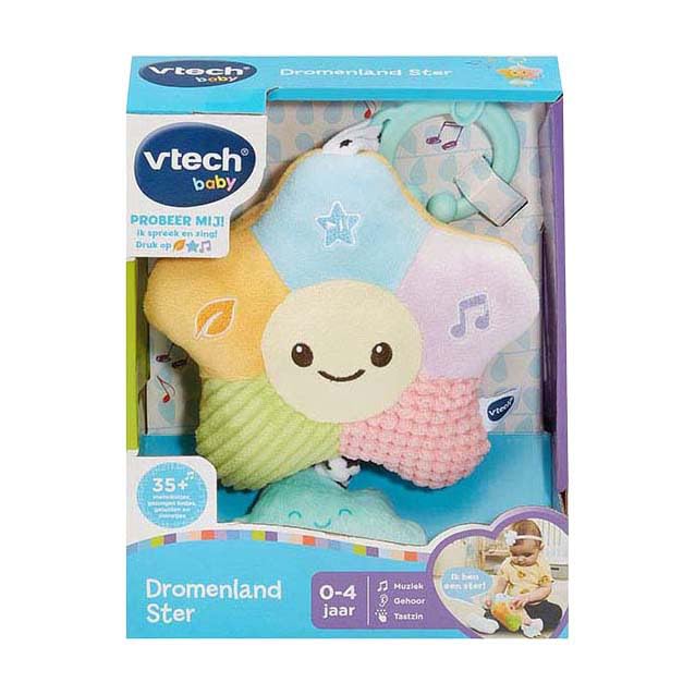 Jouet musical bébé VTech : étoile en peluche douce avec berceuses et lumière apaisante