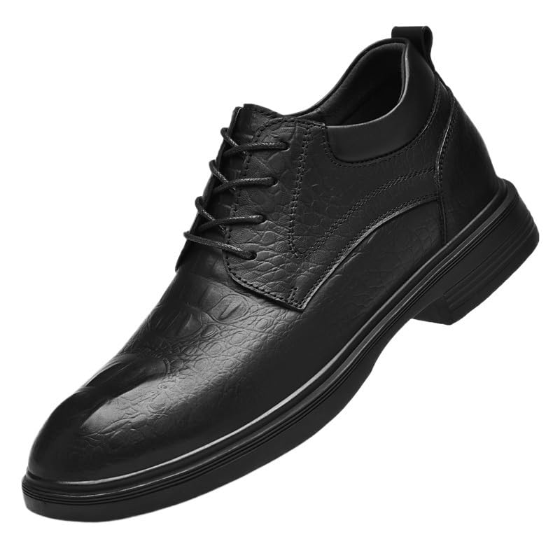 Casual Men Oxford Dress Shoes Faux Leather Lace Up Cap Toe Anti Slip Non Slip Resistant Shoes for Party
