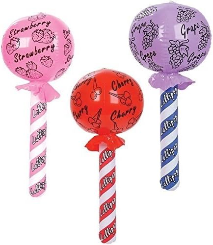 (3) Lollipop Sucker Inflatable Candy Blow Up Lollypop Birthday Pool Party Float