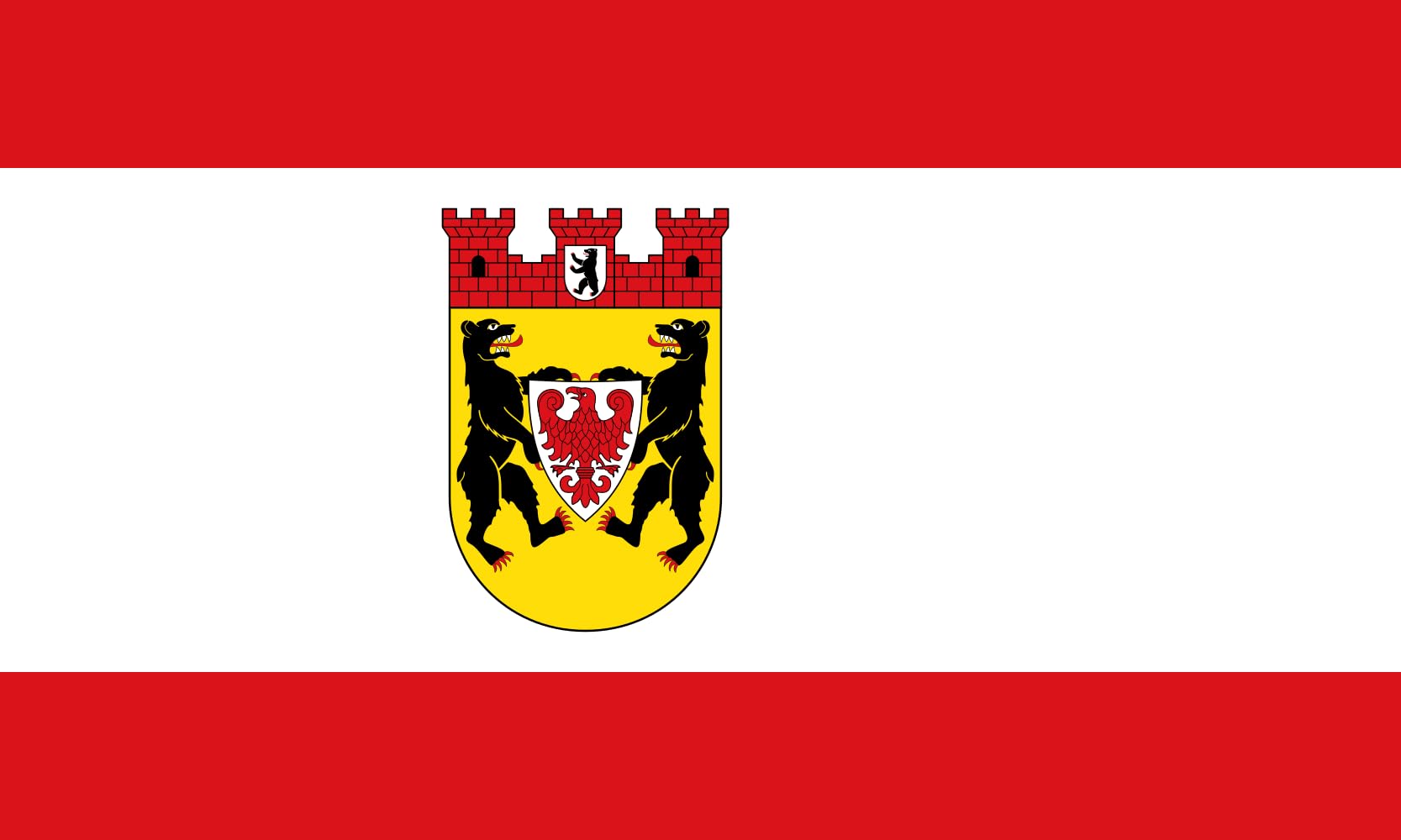 Grand drapeau Berlin-Mitte ancien district tissu renforcé haute qualité