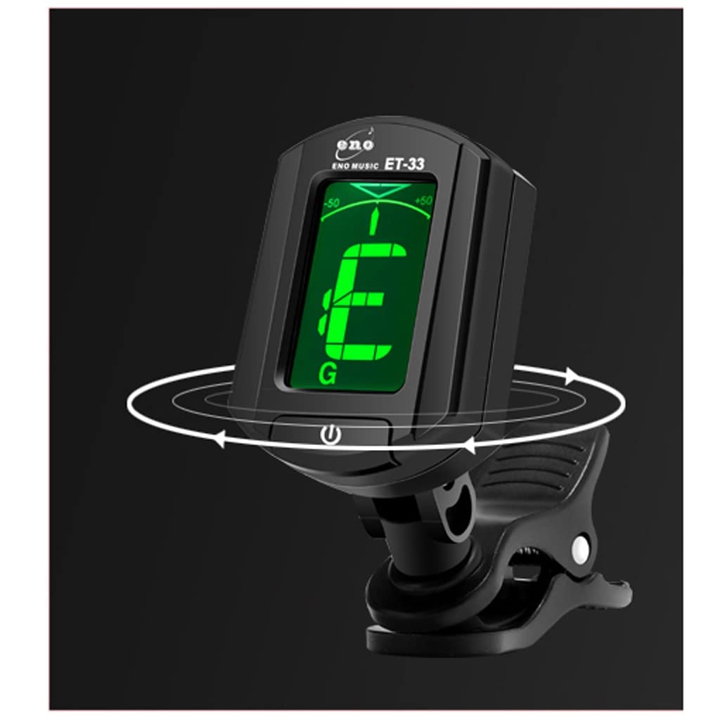JJJ Tuner for Chitarra Portatile Tuner di Alta qualità Ukulele Violin Tuner elettronico Automatico Durevole (Color : Black)