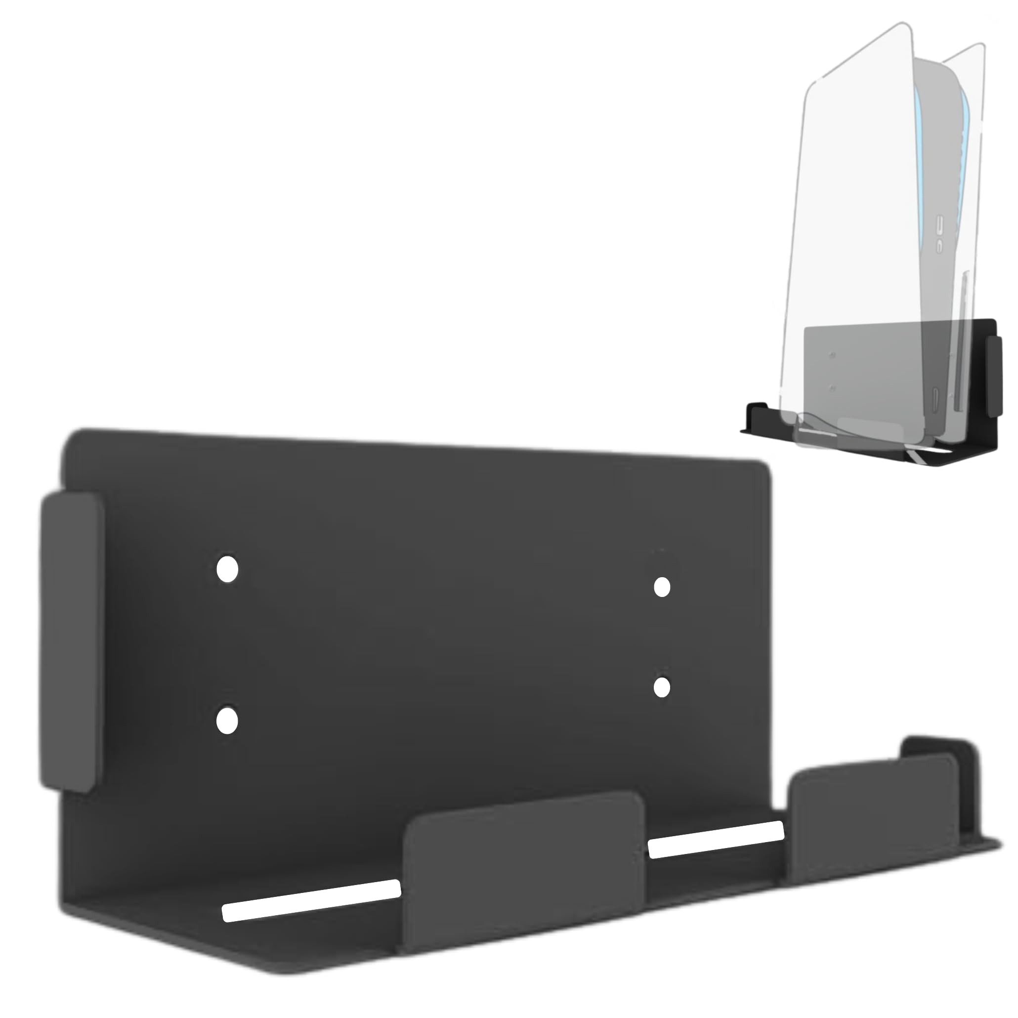 SHUCHI ESSENTIALS PS5 Slim Wall Mount Stand – Vertical & Sturdy Bracket for PlayStation 5 (Disc & Digital) – Space-Saving PS5 Slim Wall Holder – Black-image-10