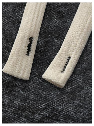 GORGLITTER Men's Letter Graphic Track Shorts Y2K Straight Leg Basketball Drawstring Acid Wash Shorts3