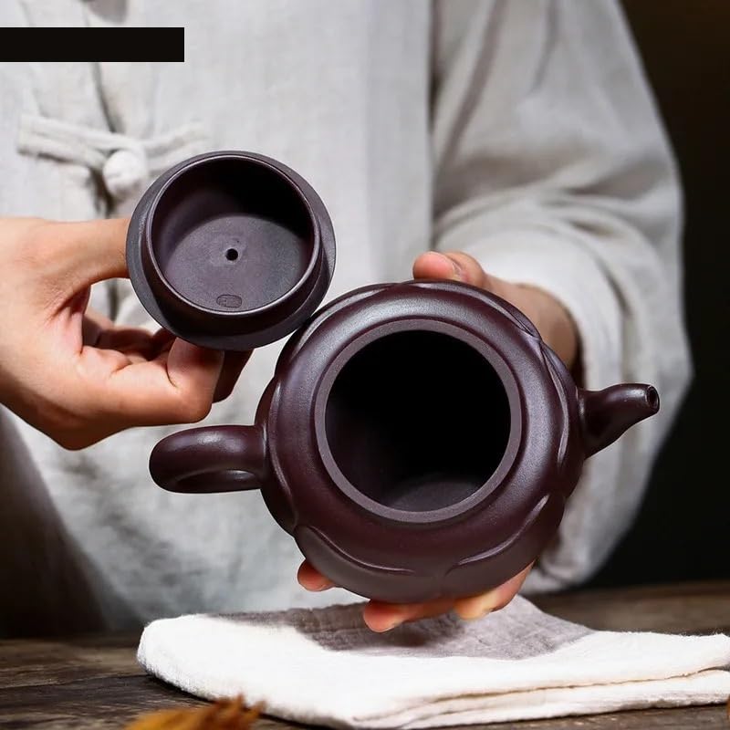 Teiera Bollitore Cinese in Argilla Viola, caffettiera Domestica di Grande capacità, teiera da Viaggio Portatile, bollitore for tè 280 ml Teiere