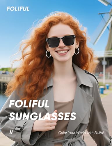 Sunglasses for Women Matte Black, Classic Retro Square Frame Womens Sunglasses, Trendy Sun Glasses UV Protection2