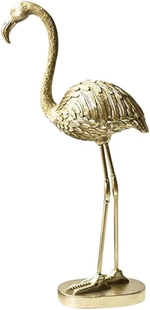 P Prettyia Luxury Gold Flamingo Decoration Figurines Home Decor Living Room Ornament Wedding Accessory Resin Craft Display - Multi, A