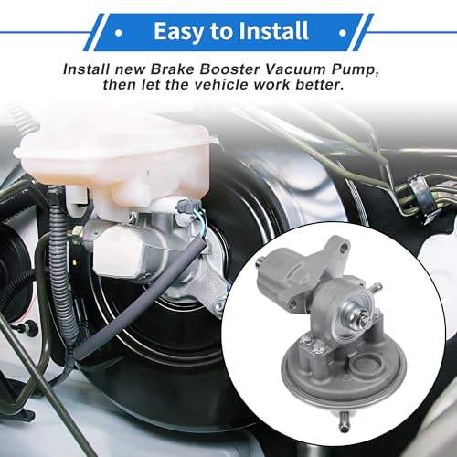 Bomba de vacío para freno No.97548186/290KT00030 Bomba de vacío para motor para Isuzu N-Series 2020-2023 Aleación de aluminio tono plateado 1 pieza miniatura 7