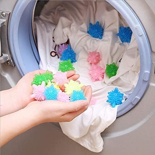 AGATHA silicone Washer Balls,Reusable Tangle-Free Eco-Friendly Laundry Scrubbing Balls,Solid Colorful Laundry Washing Balls Enhance Your Machine Cleaning Power 12 Pcs (Checkered) 1