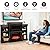 Tangkula 70" Mantel Fireplace, 750W/1500W Electric Fireplace w/Mantel & Built-in Bookshelves, 28.5-Inch Fireplace w/Remote Control, 1-8H Timer, Adjustable Flame Brightness & Color (Espresso)