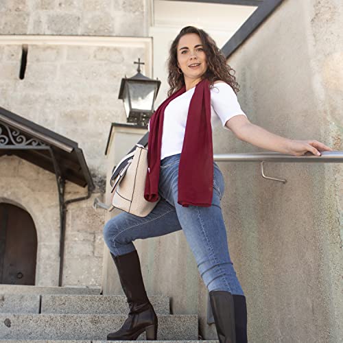 Dolce Abbraccio Damen Schal Stola Halstuch Tuch aus Chiffon für Frühling Sommer Ganzjährig Sonnengelb Gelb