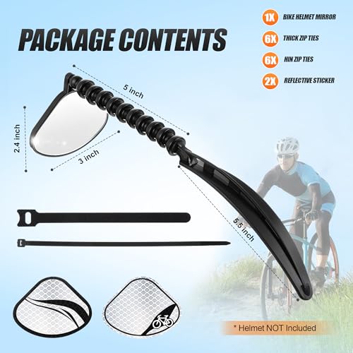 Enhon Bike Helmet Mirror with Reflector