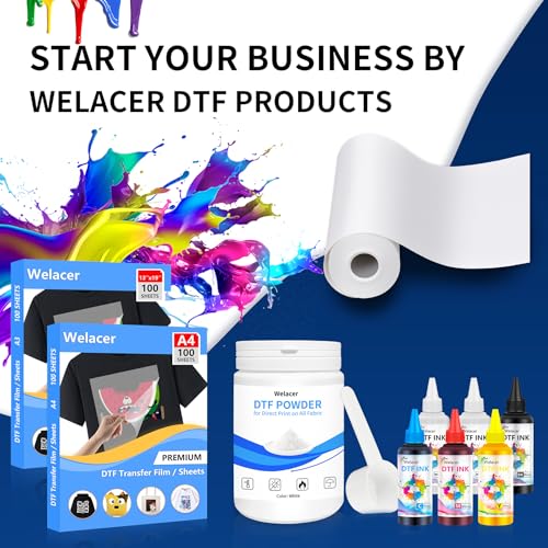Image of DTF Ink White 500ml - Premium Heat Transfer Ink Conversion Kit Refill for I3200, XP600, R1390,L1800, ET2800 ET8500 R2400, L800, 1430, P400, P800, XP-15000 All DTF Printers,for DTF Film