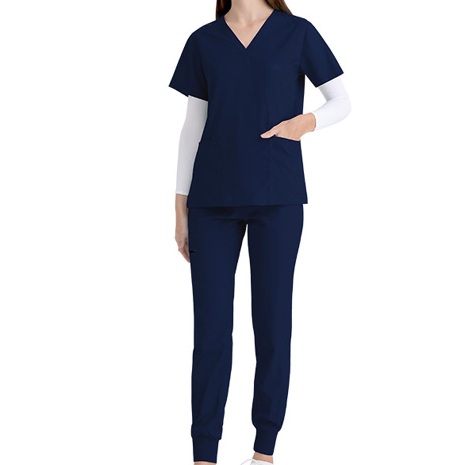 Générique Uniformes, Vêtements Chirurgicaux, Tenues de Travail, Blouses et Pantalons D'infirmières, Uniformes D'infirmières, Vêtements de Travail à, Marine, XL
