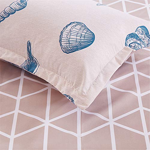 Linge de lit 4 pièces microfibre sans repassage 200x200cm rose - 5