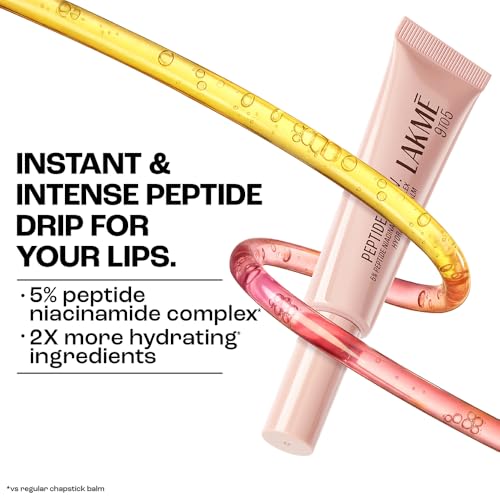 Image of Lakme Peptide Lip IV with 5% Peptide-Niacinamide Complex, For Intense Hydration With A Serum-Like Texture That Visibly Plumps, Smoothens, and Repairs, OG Overnight Achiever, 10g