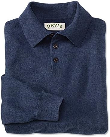 Orvis Cotone, Seta e Cashmere Polo da Uomo, a Maniche Lunghe : Amazon.it:  Abbigliamento