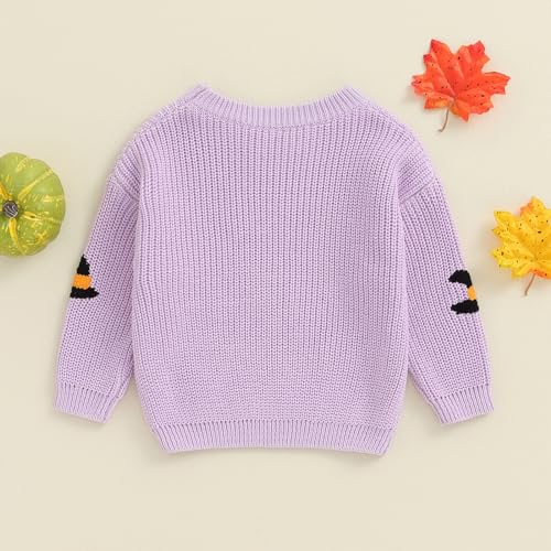 Baby Halloween Outfit Newborn Boy Girl Cute Pumpkin Embroidered Oversized Sweater Infant Fall Winter Clothes4