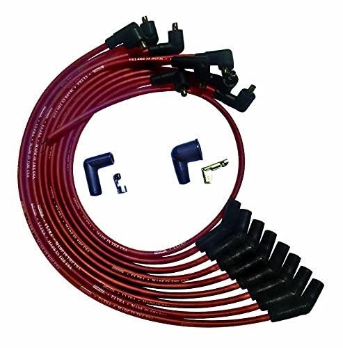 Image of Moroso 52071 Ultra Series Red Spark Plug Wires, Ford 260 /289 /302, 135 Degree Plug Ends, Non HEI Distributor