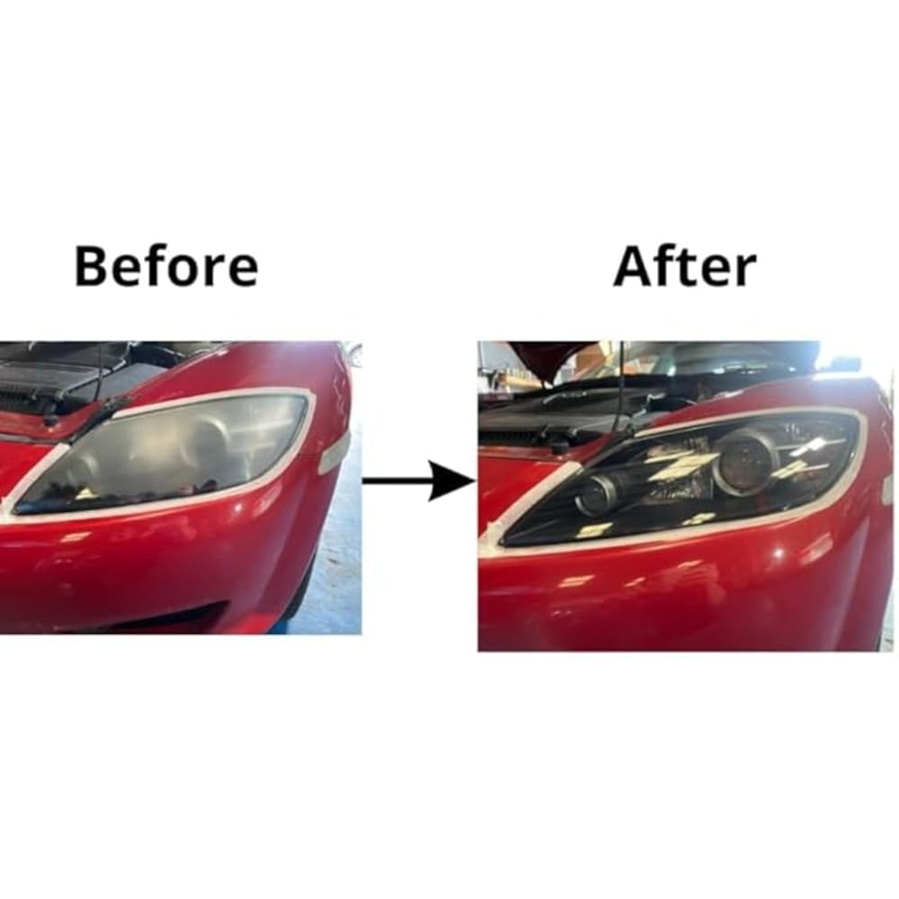 Kit de restauración de Faros HMZ: líquido de reparación, Herramienta de Pulido, Kit Completo para Eliminar el Color Amarillento (Equipo Completo)