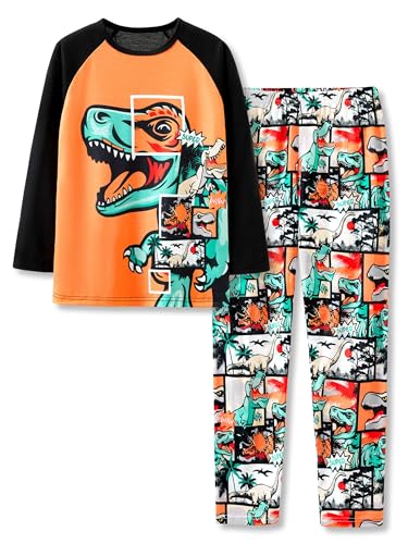 Beezizac Pajamas for Boys Game/Ninja/Dinosaur Long Sleeve & Pants PJ Size 6-18