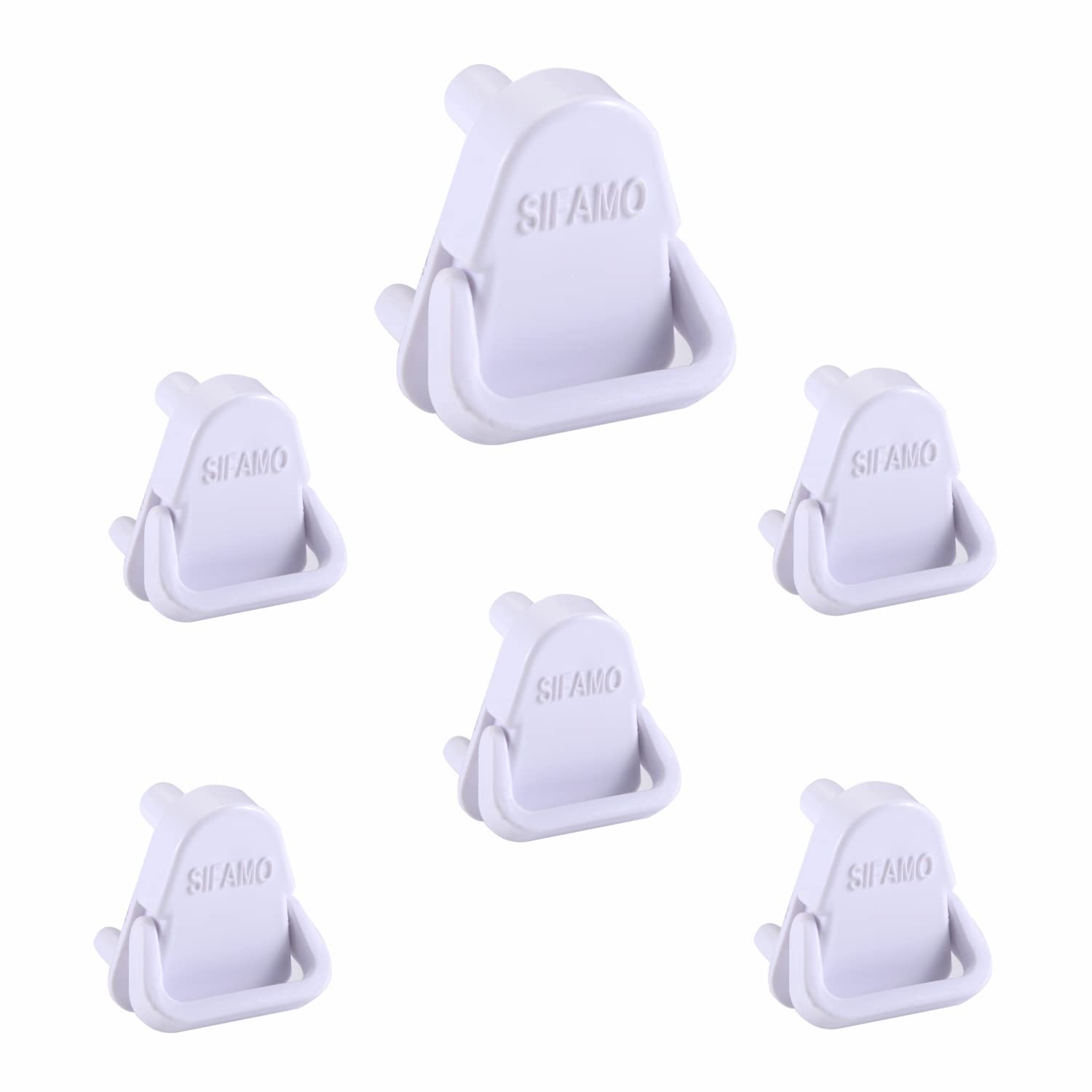 Baby Safety Electric Socket Plug Cover Guards with Handle Pack of 6(5 Small, 1 Large) White | Perfect for Used Socket