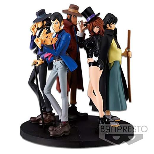 Diorama SET COMPLETO 5 Figure 17cm Serie Statuette LUPIN CREATOR x CREATOR PART 5 Banpresto Japan Jigen Goemon Zenigata Zaza Fujiko Mine