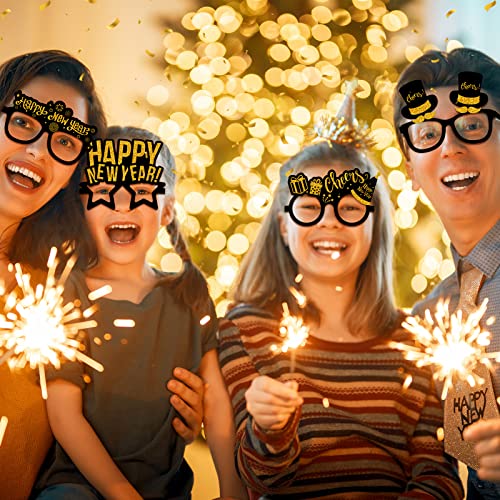 24 Occhiali di Carta con Happy New Year per