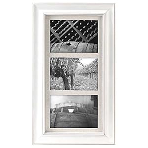 Malden International Designs Barnside Portrait Gallery Textured Mat Picture Frame 3 Option 3 5×7 White