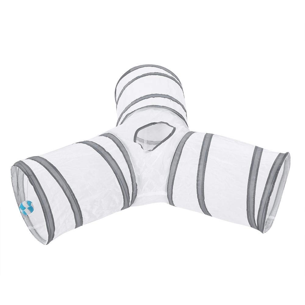 Tunnel De Jeu 3 Voies Pour Chat - Pliable, Avec Balle à Trou - Pour Chat, Lapin, Furet