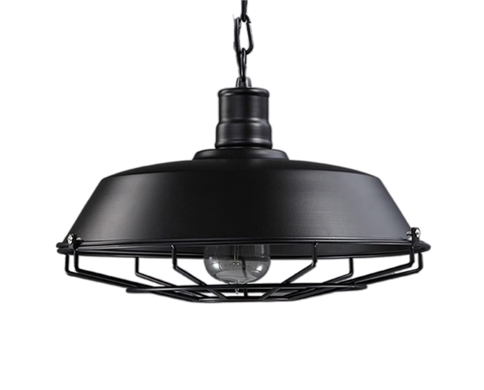 Lustre rétro 360 mm en métal anti-rust suspension E27 aux finitions soignées
