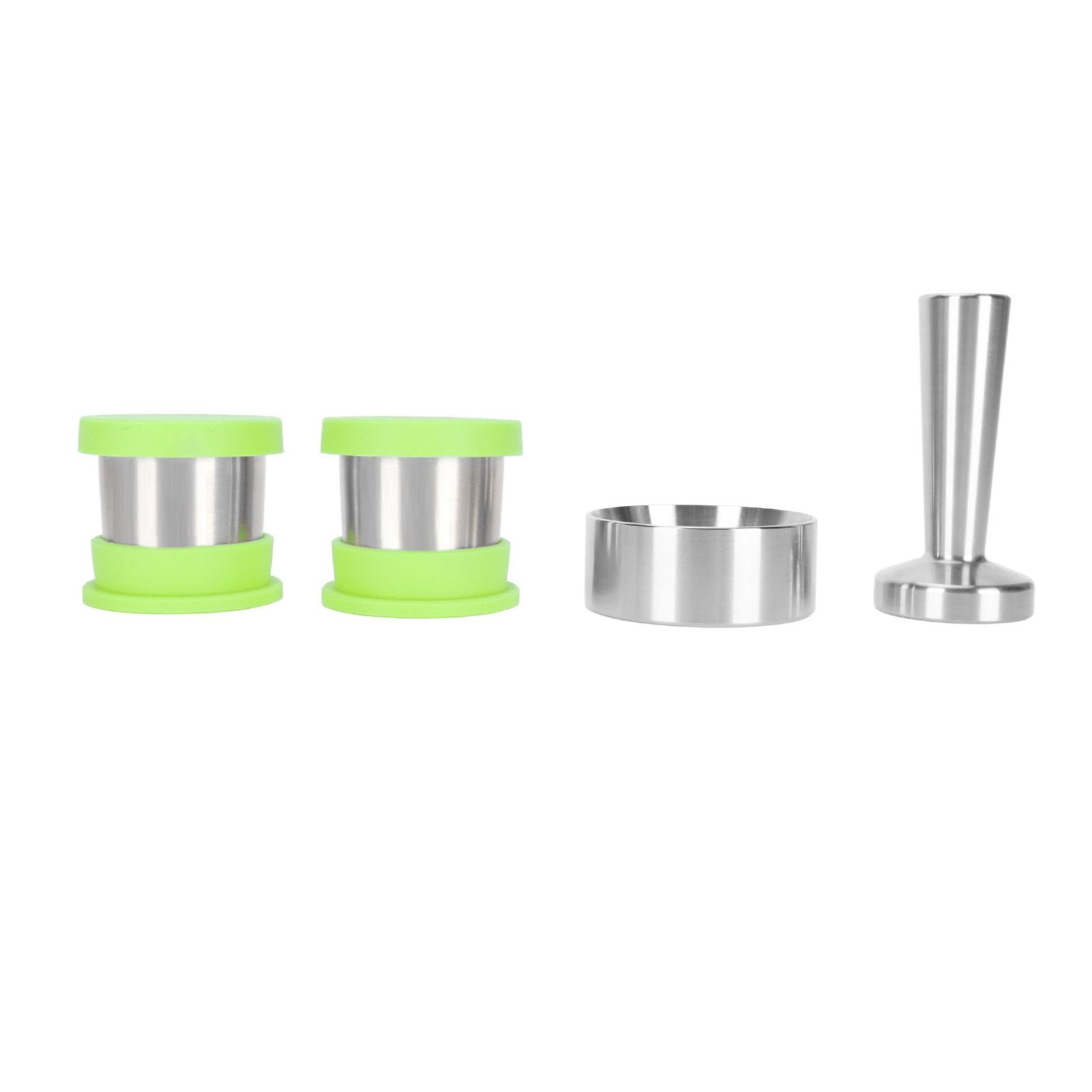 Cápsula de café Recargable, Cápsula de café Reutilizable con Tapa de Silicona Portátil de Calidad Alimentaria para el Hogar (GREEN)