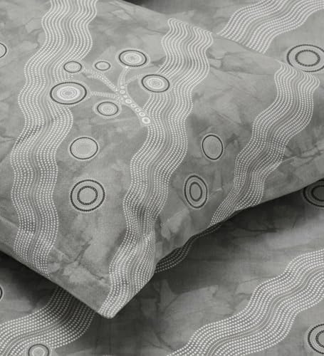 Image of Mafatlal 186 TC Metro Cotton Single Bedsheet | 90 x 60 Inch|Soft, Breathable & Lightweight | with Matching Pillow Cover| Iron Grey