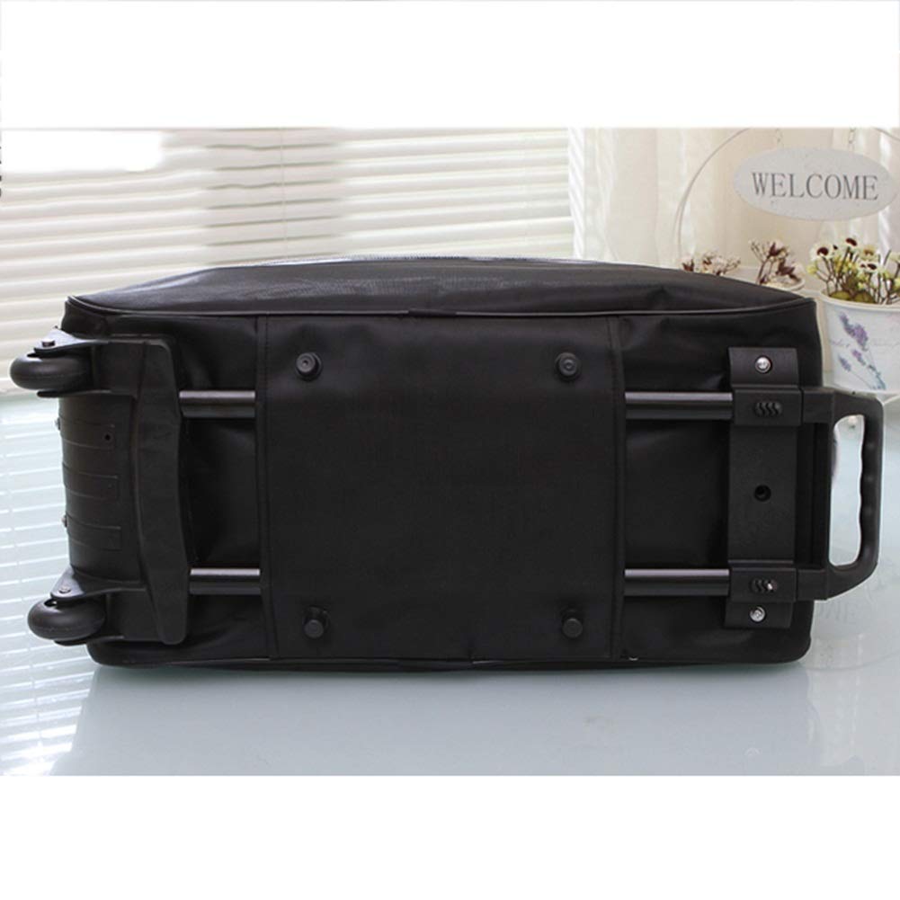 Damska torba na kółkach podróżna bagaż ręczny wakacje weekendowy płot (kolor: Różowy, rozmiar: dł. 55 × szer. 25 × wys. 33 cm)
