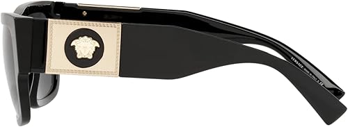 Miniatura 6 de Versace Man Sunglasses Black Frame, Dark Grey Lenses, 56MM Negro