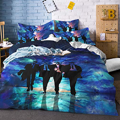 no!no! Beatles Bedding 3 Pieces King Size Cartoon Duvet Cover Quilt with The Picture of Beatles +1 Pillowcase - Les Beatles, Paul McCartney, John Lennon, RIngo Starr, George Harrison no!no! Beatles Bedding 3 Pieces King Size Cartoon Duvet Cover Quilt with The Picture of Beatles +1 Pillowcase – Image 8