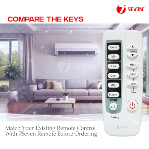 Image of 7SEVEN Compatible Samsung Ac Remote Original ARC-770 DB93-03027Q Model 5 of Split and Window Air Conditioner Suitable for 1 1.5 2 Ton Samsung ac - Match Exactly with Existing Model Remote Control