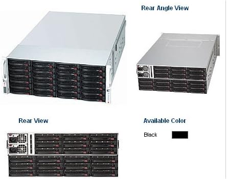 Supermicro SuperChassis 1400 Watt 4U Rackmount Server Chassis CSE-847E16-RJBOD1,Black