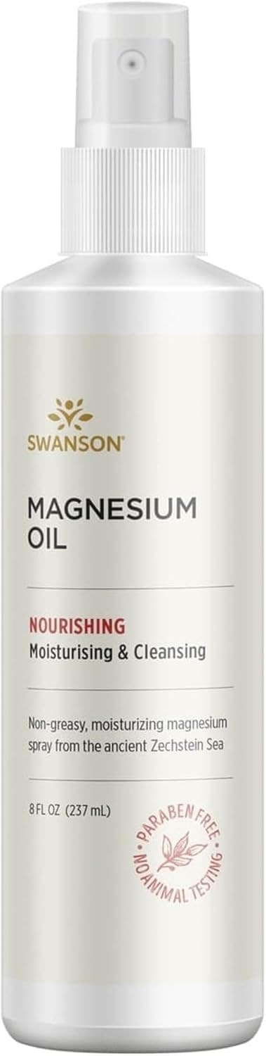 Swanson Magnesium Oil Spray Zechstein Magnesium Soothes Muscles Nourishes Skin Stress Relief Sleep Rapid Absorption Dr. Barbara Hendel's Formula 8 fl oz (237 ml) Liquid (Pack of 2)