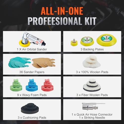VEVOR Random Orbital Air Sander Kit