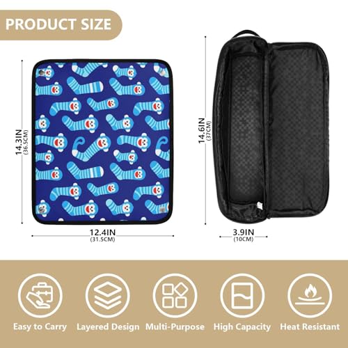 Bolsa de viaje y tapete resistente al calor para herramientas de cabello miniatura 4