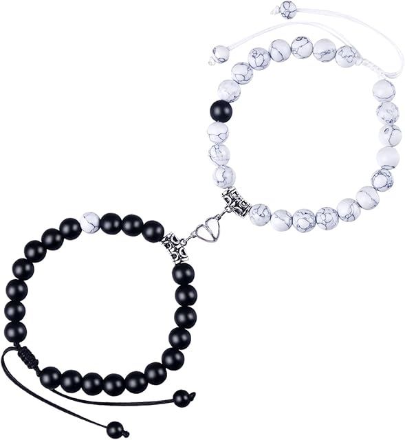 Modloan Matching Bracelets for Couples, Valentine's Day Anniversary Birthday Gifts Couples Bracelets Friendship Bracelet Long Distance Bracelets for Boyfriend Girlfriend Women Men Lovers Friends