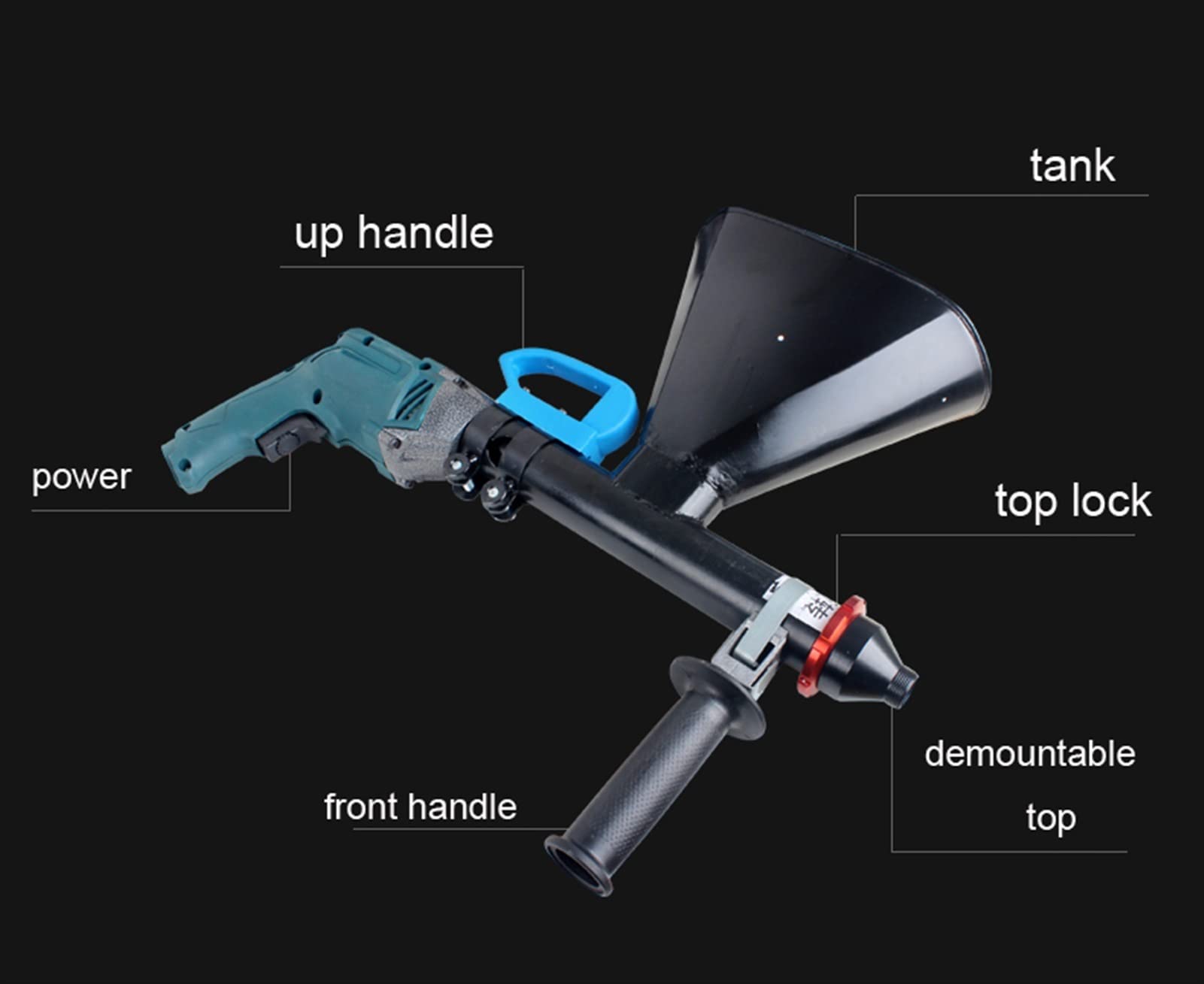 Pistola per Silicone per riempimento di Cemento Strumento per la Costruzione di stucchi elettrici Pistola per riempimento di Mastice per Mastice, riempimento, sigillatura, casa e Ufficio