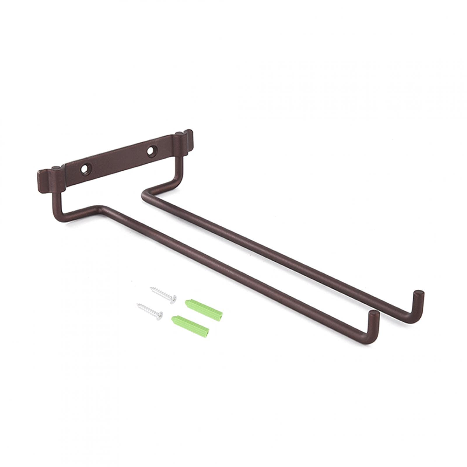 Wine Glass Holder 10inch, Single Rail Wine Glass Rack Under Cabinet for RV Bar Kitchen Storage(Bronze)