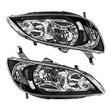PHILTOP Headlamp Headlight Assembly,Replacement for 2004-2005 Civic,Black Housing Clear Reflector Clear Lens,OE 33151-S5A-A51,33101-S5A-A51