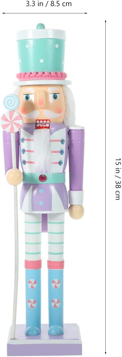 Christmas Nutcracker Ornament Wooden Puppet Figure for Festive Decor Hand-Painted Xmas Desktop Decoration Holidays Special Occasions